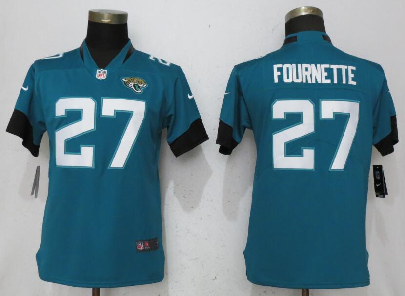 Women Jacksonville Jaguars 27 Fournette Green Vapor Untouchable Player Nike NFL Jerseys